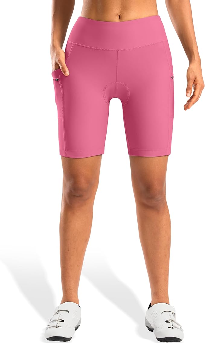 Women's 4D Padded Bike Shorts 5"/7" Riding Underwear Cycling Bicycle Road Biking Cycle Shorts for Women Zipper Pockets