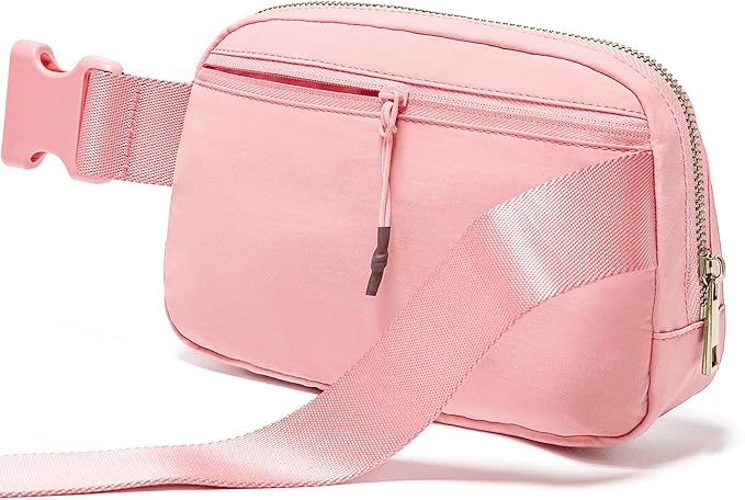 Gitus Customizable Belt Bag Fanny Pack for Girls Age 6-8 & 8-10 with Initial - Trendy Stuff (Light Pink-J)