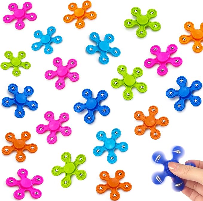 80 Pack High Speed Bearing Quiet Fidget Spinners Bulk, Stress Relief Sensory Fidget Toys Bulk for Kids, Birthday Return Gift Party Favors Classroom Prize Student Gifts Stocking Stuffers (80)