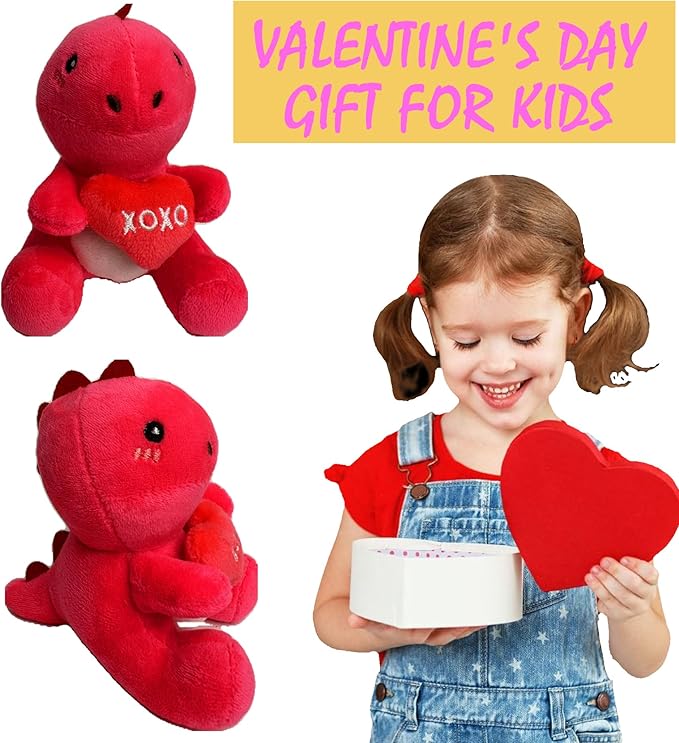 6PCS Cute Dinosaur Plush Toys,Dino Stuffed Animals, Exchange for Boys Girls Toddlers Class Classroom School Christmas Stuffer