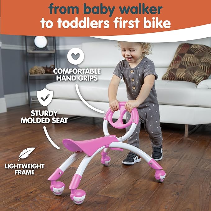 Pewi Walking Ride On Toy - From Baby Walker to Toddler Ride On for Ages 9 Months to 3 Years Old