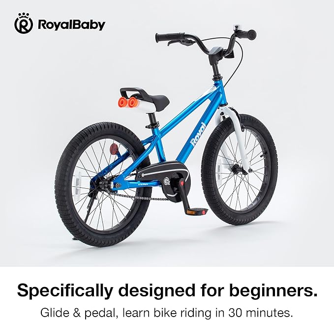 RoyalBaby Kids Bike EZ Freestyle Training Free Balance to Pedal Easy Learning Bicycle, 12-18 Inch for Toddlers to Big Kids