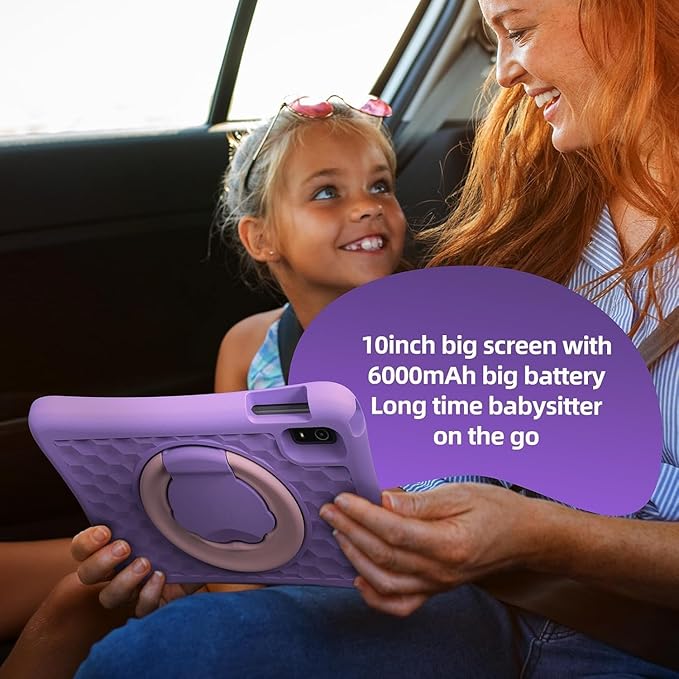 plimpton 2025 Upgraded Kids Tablet, 10 Inch Android 15 Tablet for Kids with Case Included, Octa-Core, Google Kids Space, Parental Control, 4GB+64GB, WiFi, BT5.3, YouTube, Gift for Toddler