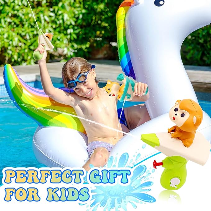 Dolanus Water Gun Toys for Kids Ages 3-8: Mini Animal Water Guns, Squirt Guns, Party Favors, Outdoor Toys