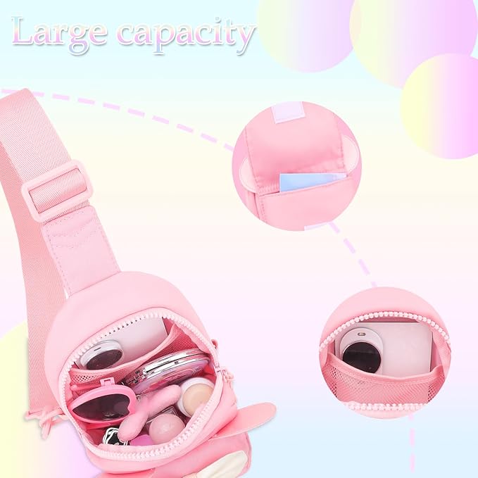 Girls Birthday Gifts for Kids - Initial Pink Small Sling Bags for Girl Fanny Pack Belt Bag for Personalized Crossbody Bags Purse for Kids Daughter Sister Little Girl Gifts Pink Z