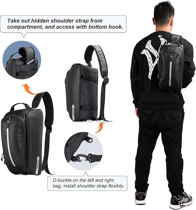 HUNTVP Bike Trunk Bag Bike Rear Seat Bag Waterproof Bike Pannier Bag 17L for Bicycle Cargo Rack Saddle Bag Bicycle Commuter Bag Shoulder Bag Laptop Pannier Rack Bicycle Bag (Black)