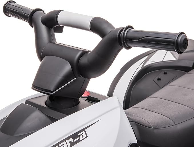 Aosom 12V Kids ATV Quad Car with Forward & Backward Function, Four Wheeler for Kids with Wear-Resistant Wheels, Music, Electric Ride-on ATV for Toddlers Ages 3+ Years Old, White