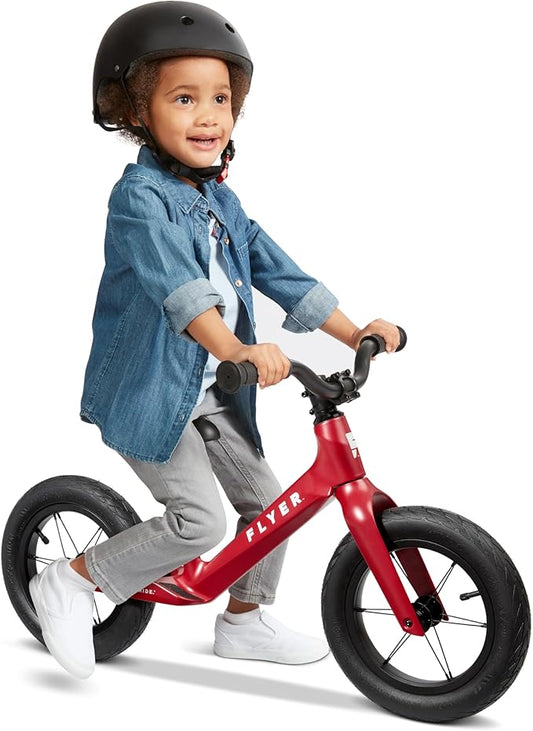 Radio Flyer Balance Bike, Baby Toy, Toddler Bike, Bicycle Toddler Toys, Baby Gifts, Flyer Ultra Lite Balance Bicycle, for Ages 1.5-5 Years, Red