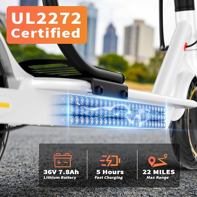 10/8.5" E Scooter for Adults 19-22 MPH Sport Escooter 350W/500W Motor, Electric Scooter 15-22 Miles Range, Bearing 265 LBS/APP Control,with Seat Parent ASIN: B0FHB4G2WQ