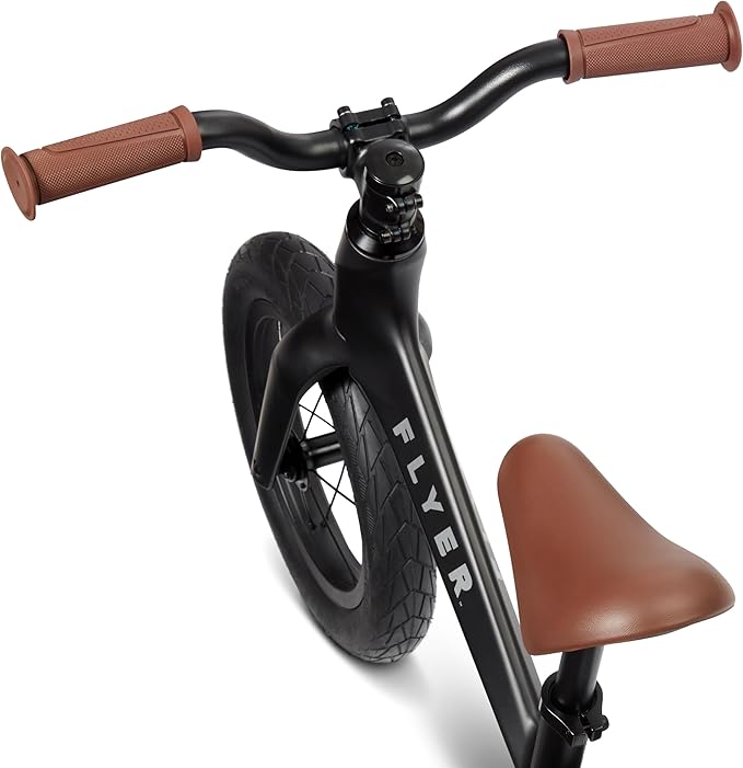 Radio Flyer Balance Bike, Baby Toy, Toddler Bike, Bicycle Toddler Toys, Baby Gifts, Flyer Ultra Lite Balance Bicycle Black, for Ages 1-.5-5 Years, Black