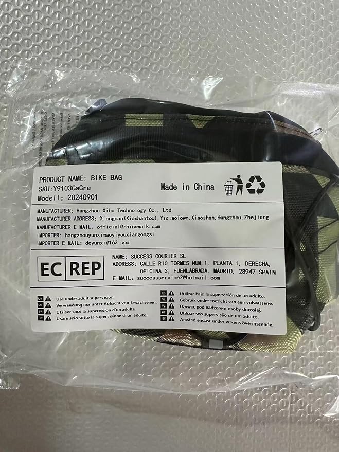 Rhinowalk Bike Handlebar Bag, Bicycle Front Bag Shoulder Bag Storage Bag with Shoulder Strap for Road Mountain Bike Cycling Travel