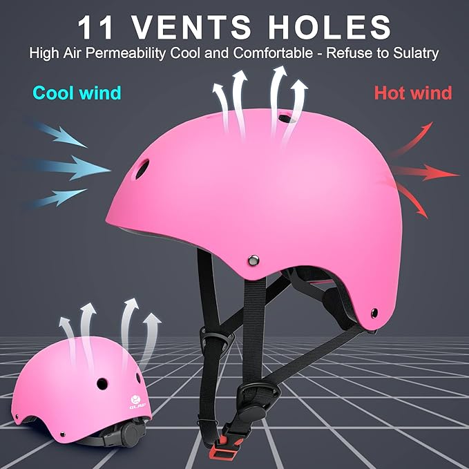 Glaf Toddler Helmet for 2-8 Years Kids Bike Helmets Baby Girls Boys Multi-Sport Adjustable Skateboard Bicycle Helmet Lightweight 3 Sizes for Toddler to Youth 8-14