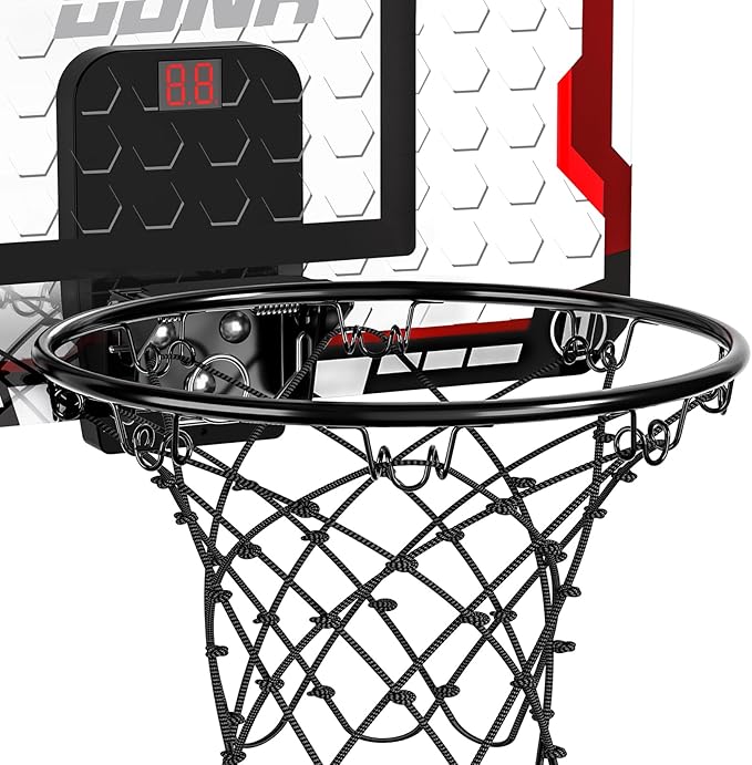TEMI Indoor Basketball Hoop for Kids, Door Room Basketball Hoop,Mini Basketball Hoop with 4 Balls, Basketball Toys for 3 4 5 6 7 8 9 10 11 12 Year Old Boys