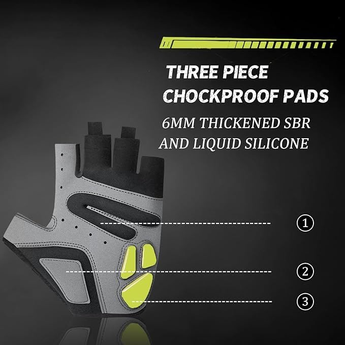 Cycling Gloves,Gel Padded Bike Gloves for Men Cycling,Anti-Slip & Shock-Absorbing Lightweight & Breathable Design Road Bicycle Half Finger for Women