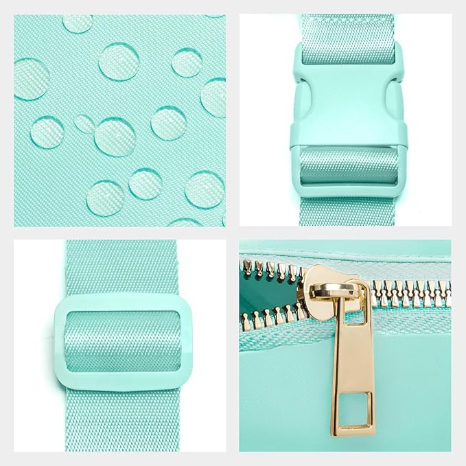 Gitus Birthday Gifts for 8 9 10 11 12 13 Year Old Girls Personalized Fanny Pack Crossbody Bags with Initial Letter Patch Belt Bag for Teen Girls Cute Trendy Stuff Travel Essentials (Mint Green-I)