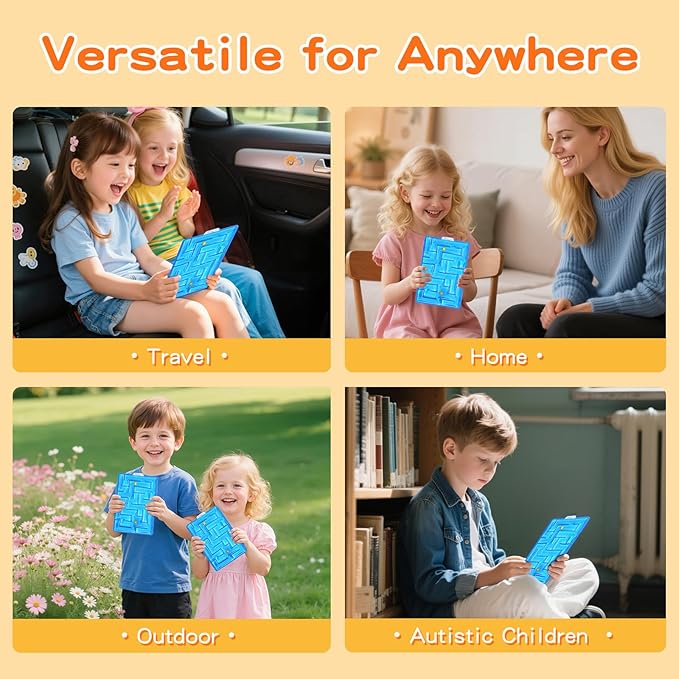 Sensory Squishy Toy | 1-Pack Maze Toy Filled with Goo | Sensory Toys for Kids with Autism | Quiet Fidget Toy | Calming Squishy Fidgets for Special Needs | Gifts Prizes for Classroom