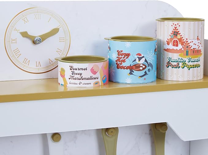 Teamson Kids Versailles Classic Kids Wooden Play Kitchen, White