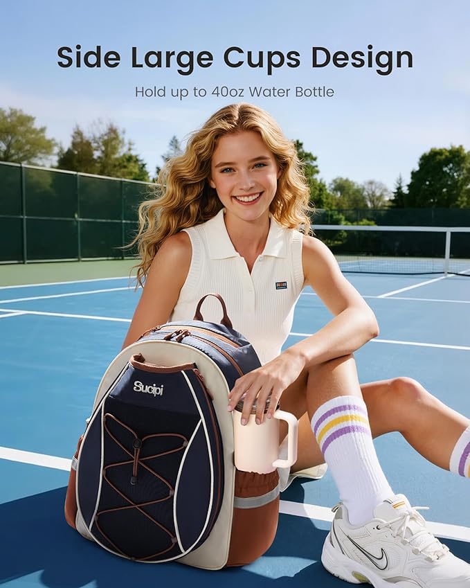 Sucipi Tennis Bag for Kids, Professional Youth Tennis Bag Backpack, Tennis Racket Bags for Women, Tennis Gifts for Boys Girls