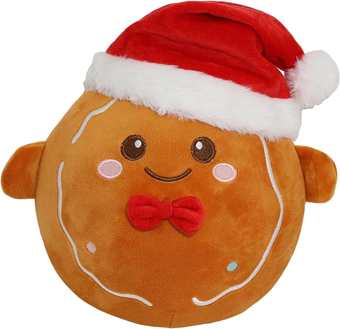 Christmas Plush Toys, Christmas Stuffed Animal Gingerbread Man,Cute Plushies Gift for Boys Girls Kids