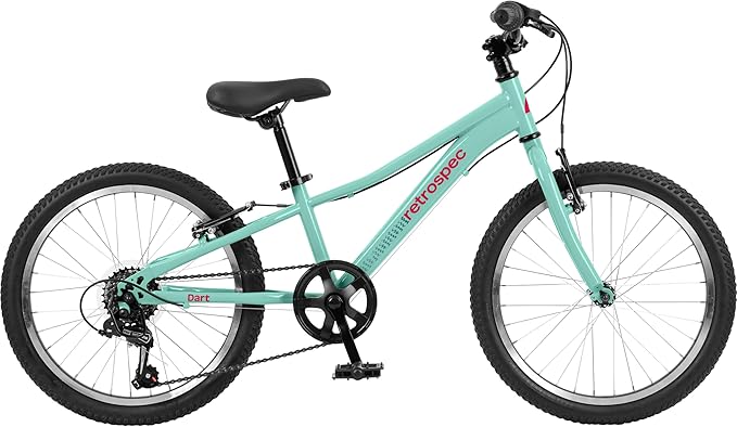 Retrospec Dart 20 & 24 Inch Kids Bike - 7-Speed Hybrid Bicycle for Ages 6-11 with 29in All-Season Tires & Shock Absorption - Adjustable Height Youth Bike with V-Brakes & Smooth Gear Shifting