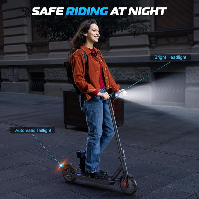 Caroma Electric Scooter Adults, Powerful 350W/500W/750W Motor, Top Speed 20/25 Mph & 18/25/30 Miles Range, 8.5" Solid Tires, Cruise Control E Scooter for Adults (Multiple Options)