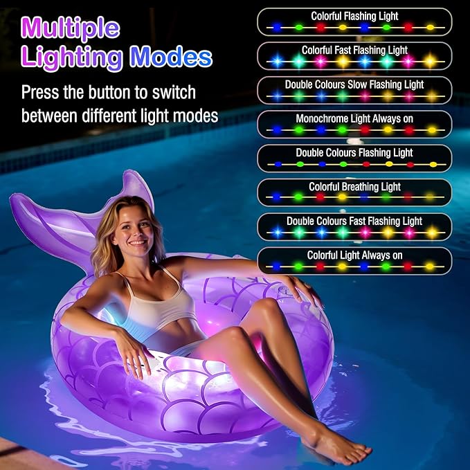 MoKo Inflatable Swimming Ring, Cute Pool Float Tube Decorations Swim Tubes Outdoor Pool Beach Water Floats Party Supplies Floaties