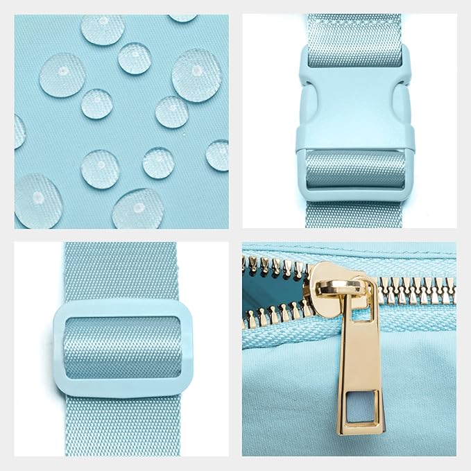 Gitus Gifts for 7 8 9 10 11 Year Old Girls Belt Bag Fanny Pack Crossbody Bags with Initial Letter Patch Birthday Gifts for Daughter Sister Friends Teen girls (Icing Blue-O)