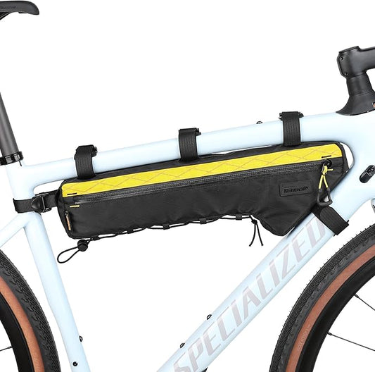 Bicycle Frame Bag Bike Triangle Bag Waterproof Bike Bag 1.7L with Dual Side Mesh Pockets for MTB Road Bike Cycling Commuting and Outdoor Adventures