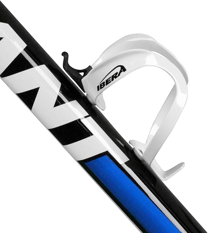 Ibera Bicycle Lightweight Aluminum Water Bottle Cage, White