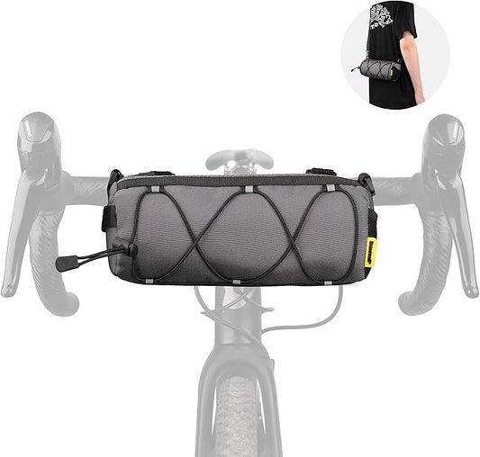 Rhinowalk Bike Handlebar Bag, Bicycle Front Bag Shoulder Bag Storage Bag with Shoulder Strap for Road Mountain Bike Cycling Travel