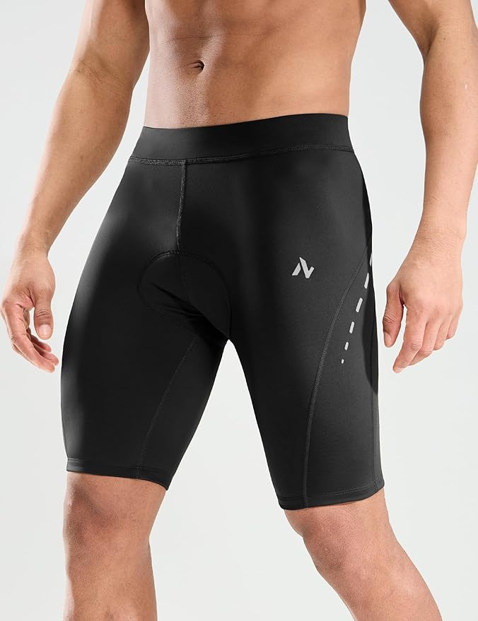 Nepest Men's Bike Shorts 4D Padded Cycling Road Biking Riding Biker Bicycle Mountain Cycle Shorts Zipper Pockets