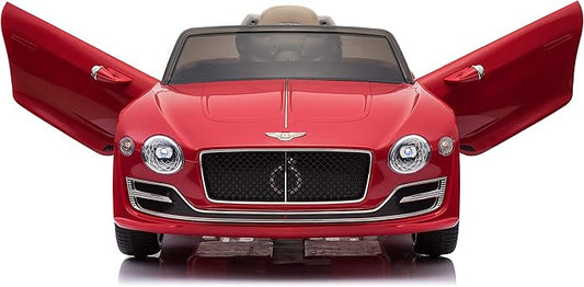 Licensed Bentley EXP12 Kids Ride on Toy Car, 12V Battery Powered Children Electric 4 Wheels w/ Parent Remote Control, Foot Pedal, 2 Speeds, Music, Aux, LED Headlights (RED)