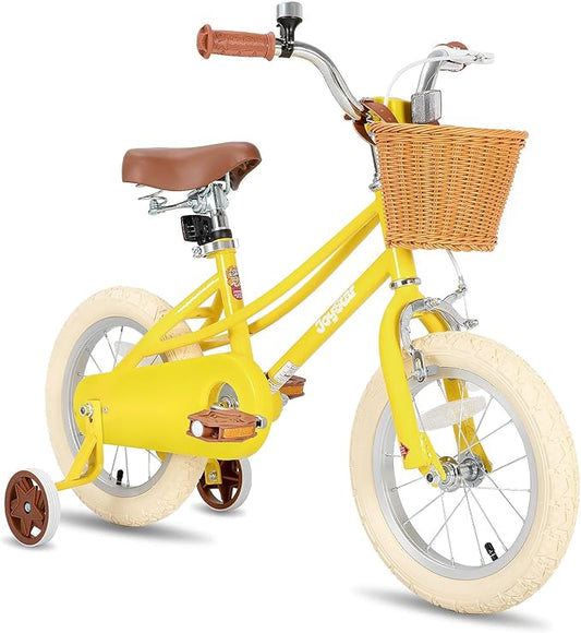 JOYSTAR Girls Bike for 2-12 Years Old Toddlers and Kids, 12" 14" 16" 18“ 20" Retro Style Kids Bike with Training Wheels, 18 20 Inch Children Bicycle with Kickstand