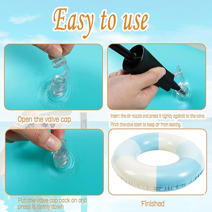 Swimming Pool Tubes-2PCS Inflatable Pool Floats for Adult Swim Ring Pool Floaties Inflatable Swimming Pool Raft Party Water Summer Beach Lounger Float Party Supplies