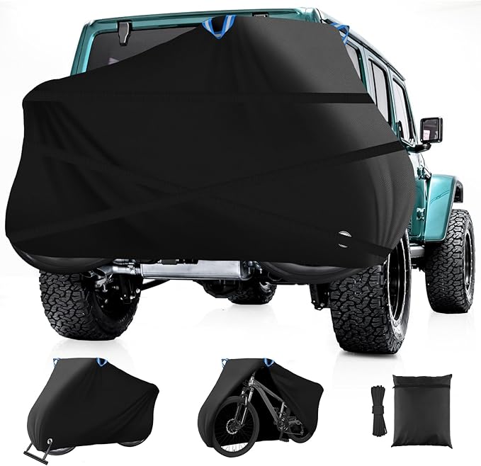SIRUITON Bike Cover for Transport 1-3 Bike-Heavy Duty 420D Travel Bike Covers, Outdoor Strong UV Protection & Windproof, Waterproof Bicycle Rack Covers for Car, Truck, RV, SUV.