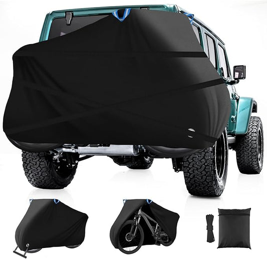 SIRUITON Bike Cover for Transport 3 Bike-Heavy Duty 420D Travel Bike Covers, Outdoor Strong UV Protection & Windproof, Waterproof Bicycle Rack Covers for Car, Truck, RV, SUV.