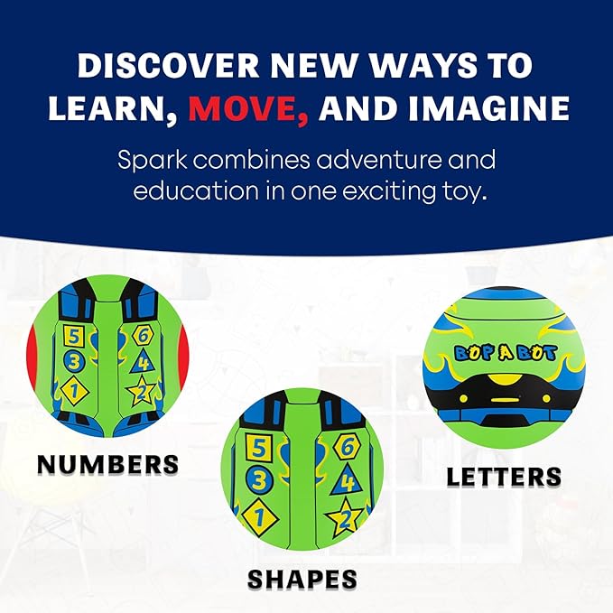 Inflatable Punching Bag for Kids – 47-Inch Bop Bag with Instant Bounce-Back Action, Includes Mask & Comic Book – Heavy Duty PVC Punching Dummy for Boys & Girls, Indoor & Outdoor Play