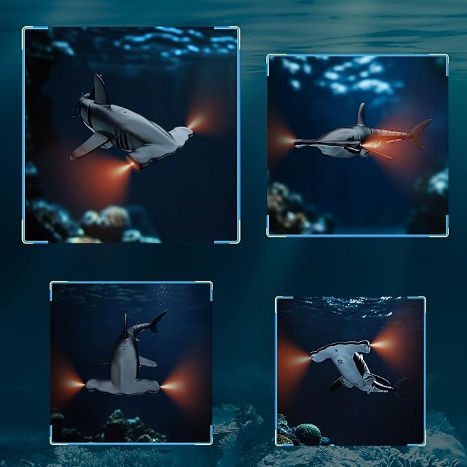 Remote Control Shark Toys High Simulation,Water Toys for Kids, High Simulation Shark for Pool & Bath, Ideal Gifts for Boys Ages 6+ (Gray)