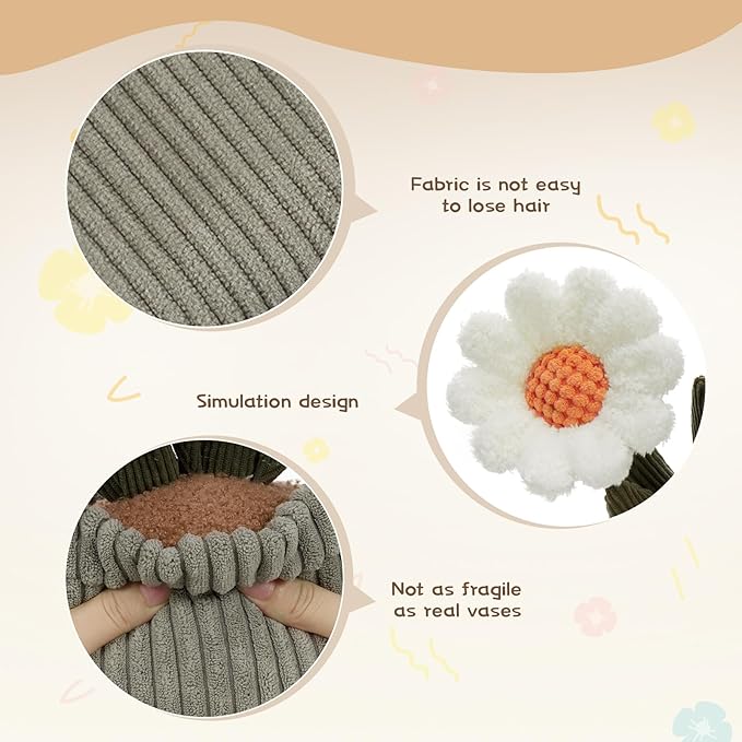 MaoGoLan Daisy Flower Plush Toy, 13.7 inch - Cute Flower Bouquet Stuffed Animal for Grilfriend Wife Mother, Plant Plushies Gift for Valentines Graduation Birthday Christmas