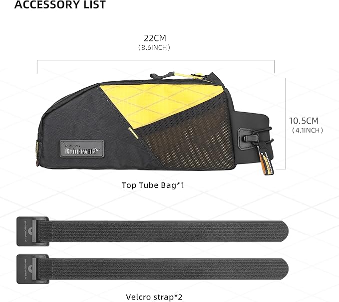 Rhinowalk Bike Top Tube Bag Bike Frame Bag Waterproof Bicycle Bag Professional Cycling Accessories for Mountain Road Bike