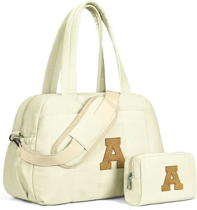 12 Year Old Girl Gifts-Duffle Bag for Travel Women, Travel Bags，Party Gifts-Initial Overnight Bag with Wet Pocket，Lightweight Weekender Bags Personalized Gym Tote with Makeup Pouch