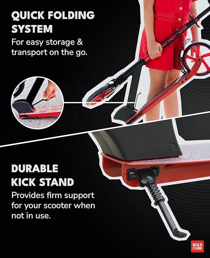 Big 2 Wheeler | Scooter for Kids & Teens Ages 7+ Years | Play & Commute | Front Suspension Fit with 200MM Wheels | Height Adjustable 86 to 111 cm