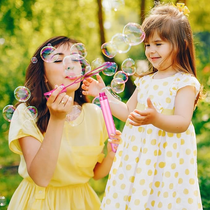 Bubble Wand, 36 Pcs Bubble Wands Bulk in 6 Colors, Bubble Party Favors for Kids, Summer Toys, Indoor Outdoor Activity, Themed Birthday, Wedding, for Girls & Boys