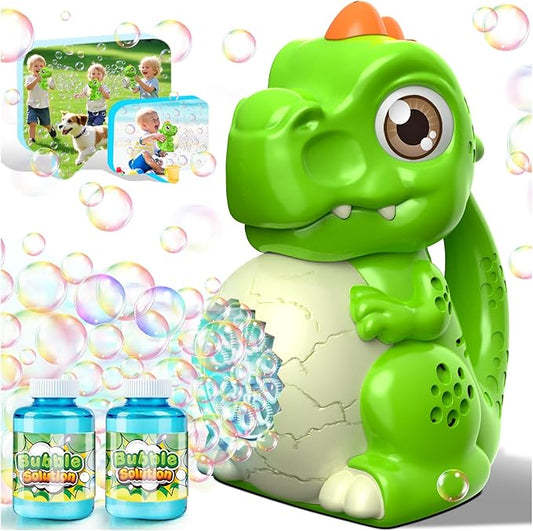 Automatic Bubble Machine Dinosaur Toys: T-Rex Bubbles Gun for Kids & Toddlers - Outdoor Party Play Bubble Toy - Idea Gift for Easter, Birthday, Christmas