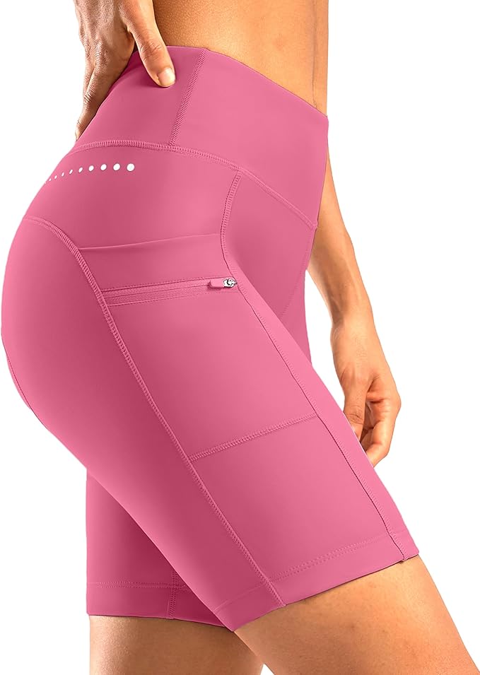 Women's 4D Padded Bike Shorts 5"/7" Riding Underwear Cycling Bicycle Road Biking Cycle Shorts for Women Zipper Pockets