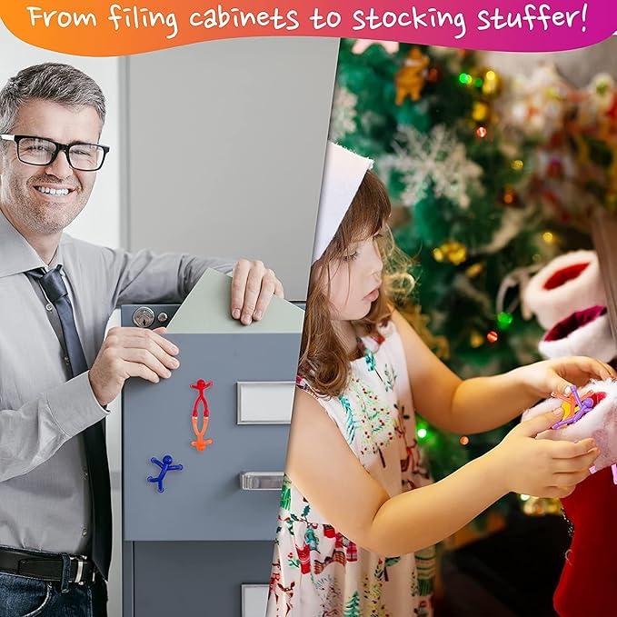 MAGMEN Classic Magnetic Fidget Toy Figures for Kids 3-8 & Toddlers |10pc Opaque Colors Multipurpose Magnets Set for Travel, Airplane Play, Desk & Stocking Stuffer Gifts.