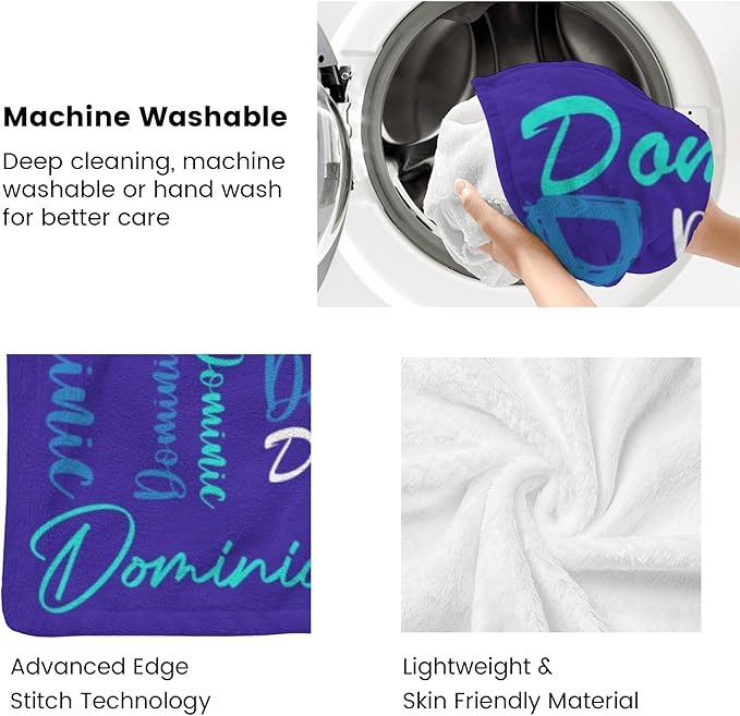 Dr.TOUGH Personalized Name Blanket Personalized Blanket for Adult Kids Flannel Customized Personalized Blankets and Throws