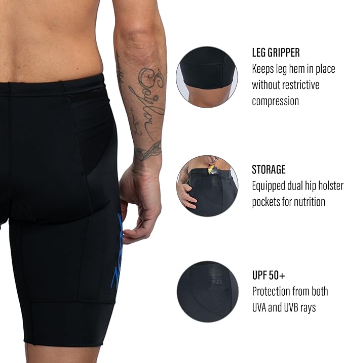 Zoot Men’s Core 9-Inch Tri Shorts, Quick Dry Performance Triathlon Shorts with Cycling Chamois Pad, Pockets & UPF 50+ Fabric