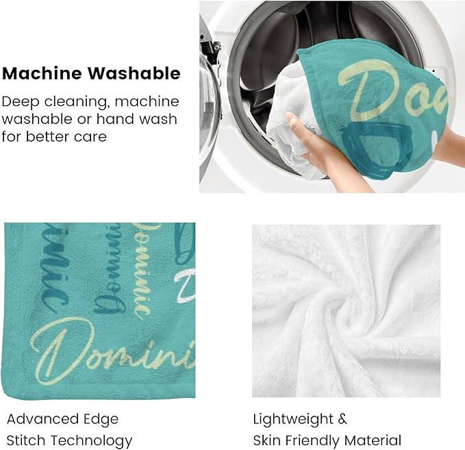 Dr.TOUGH Personalized Name Blanket Personalized Blanket for Adult Kids Flannel Customized Personalized Blankets and Throws