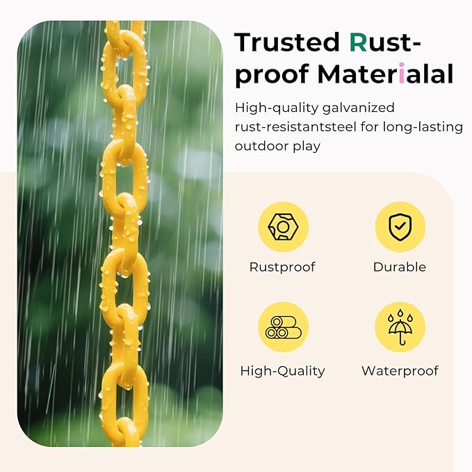 DECORLIFE Toddler Swing Seat, Outdoor Baby Swing with Coated Chains, Heavy Duty High Back Full Bucket Swing Chair with Ant-Loosening Carabiners, Fully Assembled Swingset Accessories for Backyard, Blue